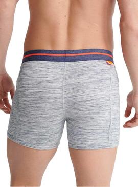 Cuecas Superdry Sport Azul y Gris Homem