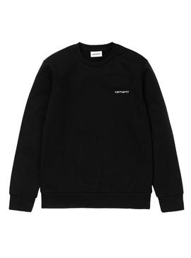 Sweat Bordado de script Carhartt Preto Homem