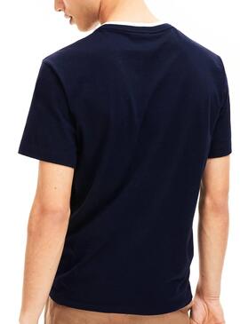 T-Shirt Lacoste Azul para Homem