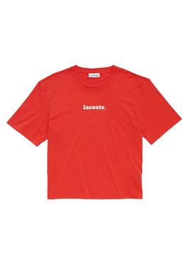 T-Shirt Lacoste Italic Vermelho para Mulher