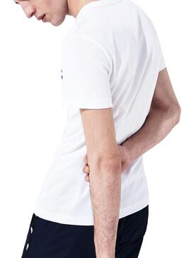 T-Shirt Fissura Lacoste Branco para Homem