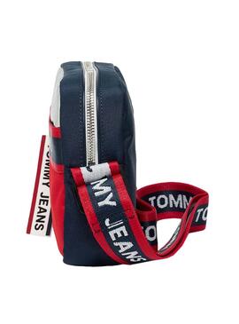 Bolsa Logotipo Tommy Jeans Tape Vermelho para Mulher