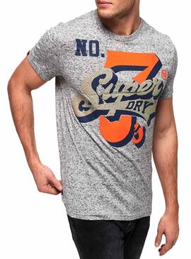 T-Shirt Superdry Super Seven Gris para Homem