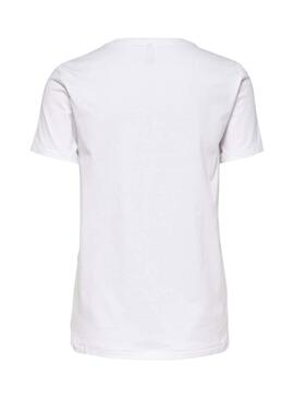 T-Shirt Only China Branco para Mulher