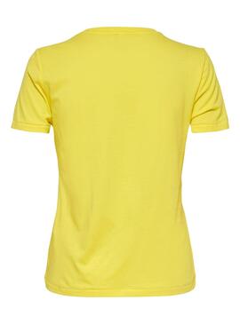 T-Shirt Only China Amarelo para Mulher