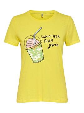 T-Shirt Only China Amarelo para Mulher