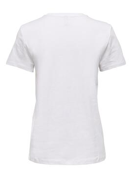 T-Shirt Only Estrada interna Branco para Mulher