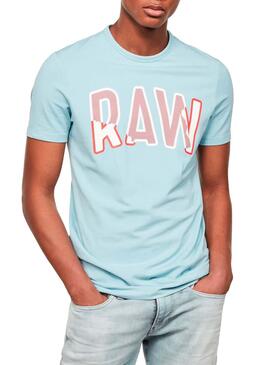T-Shirt G-Star Multi Layer Azul para Homem