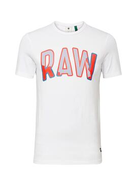 T-Shirt G-Star Multi Layer Branco para Homem