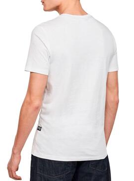 T-Shirt G-Star Text Branco para Homem