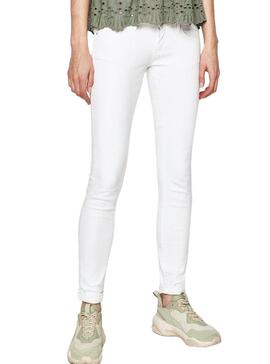 Jeans Only Coral Branco para Mulher