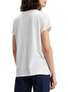 T-Shirt Levis Perfect Tee  Large Branco para Mulher