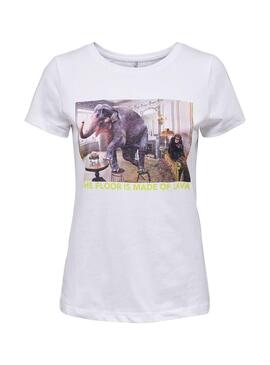 T-Shirt Only Nima Branco para Mulher