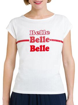T-Shirt Naf Naf Belle Branco para Mulher