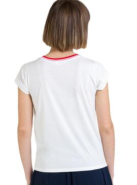 T-Shirt Naf Naf Arcoiris Branco para Mulher