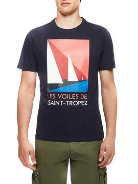 T-Shirt North Sails Saint Tropez Azul Marinho Homem