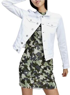 Casaca Denim Tommy Jeans Slim Branco Mulher
