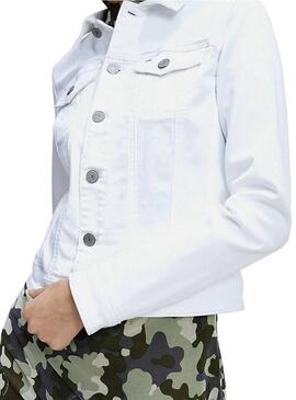 Casaca Denim Tommy Jeans Slim Branco Mulher