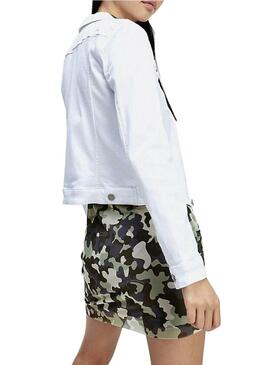 Casaca Denim Tommy Jeans Slim Branco Mulher