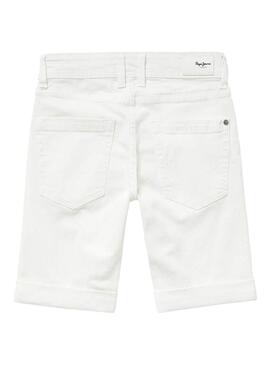 Bermuda Pepe Jeans Becket Branco para Niño