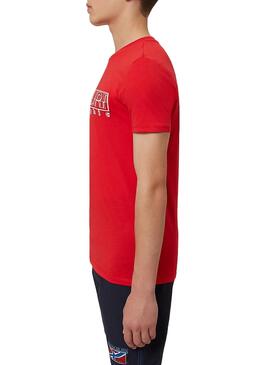 T-Shirt Napapijri Soli Vermelho para Niño