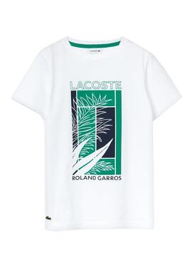 T-Shirt Lacoste Roland Garros Branco Homem