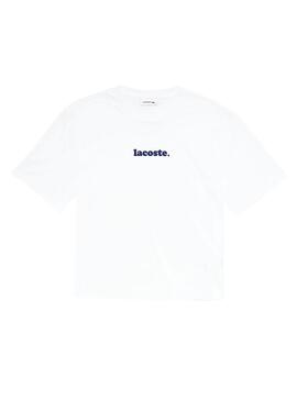 T-Shirt Lacoste Italic Branco para Mulher