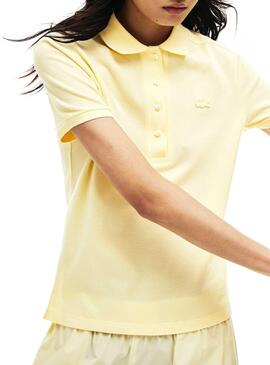Polo Lacoste Basic Amarelo para Mulher