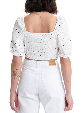 Top Superdry Quincy Branco para  Mulher