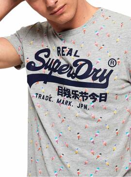 T-Shirt Superdry Vintage Logo Cinza para  Homem