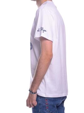 T-Shirt El Pulpo Logo Ondas Branco para  Homem