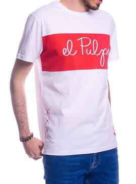 T-Shirt El Pulpo Painel Branco para  Homem