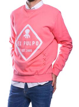 Sweat El Pulpo Rombo Logo Coral para  Homem