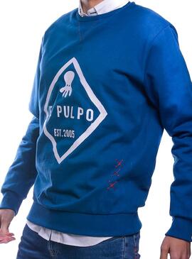 Sweat El Pulpo Rombo Logo Azul para  Homem