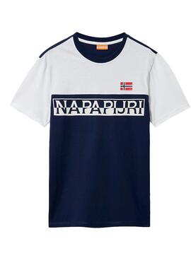 T-Shirt Napapijr Saras Azul para  Homem
