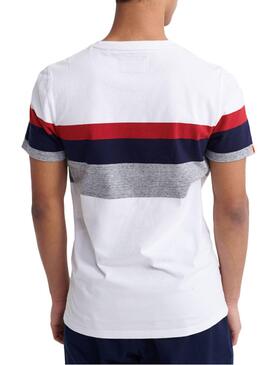 T-Shirt Superdry Classic Stripe Branco Homem