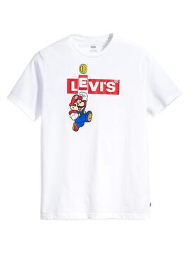 T-Shirt Levis Super Mario Branco para  Homem