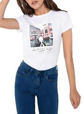 T-Shirt Only Snoopy Branco para Mulher