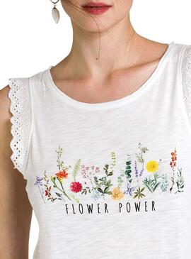T-Shirt Naf Naf Flower Power para  Mulher