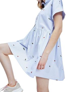Vestido Tommy Jeans Critter Azul para Mulher