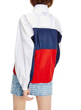 Parka Tommy Jeans Colorblock para Mulher