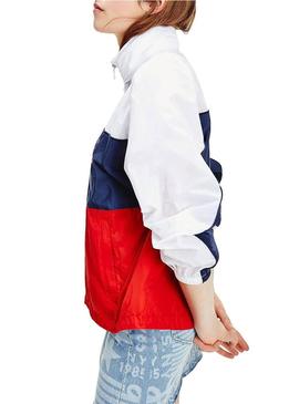 Parka Tommy Jeans Colorblock para Mulher