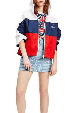 Parka Tommy Jeans Colorblock para Mulher