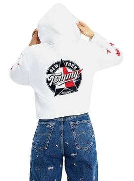Sweat Tommy Jeans Modern Logo Branco para Mulher