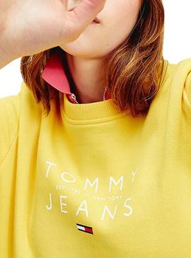 Sweat Tommy Jeans Frutas Amarelo para Mulher