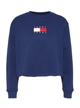 Sweat Tommy Jeans Crew  Azul para Mulher