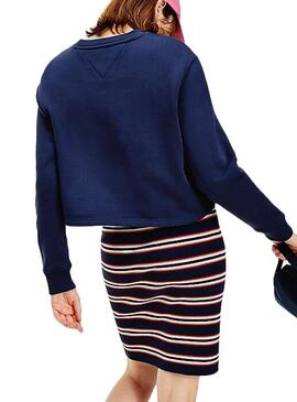 Sweat Tommy Jeans Crew  Azul para Mulher