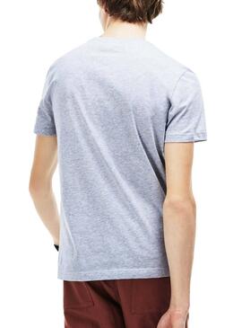 T-Shirt Circular Lacoste Cinza para Homem