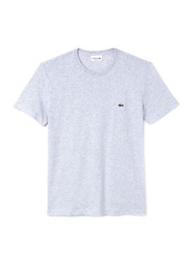 T-Shirt Circular Lacoste Cinza para Homem