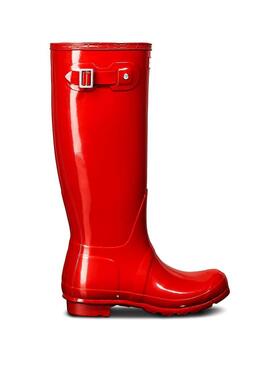 Botas Hunter Original Tall Gloss Vermelho 